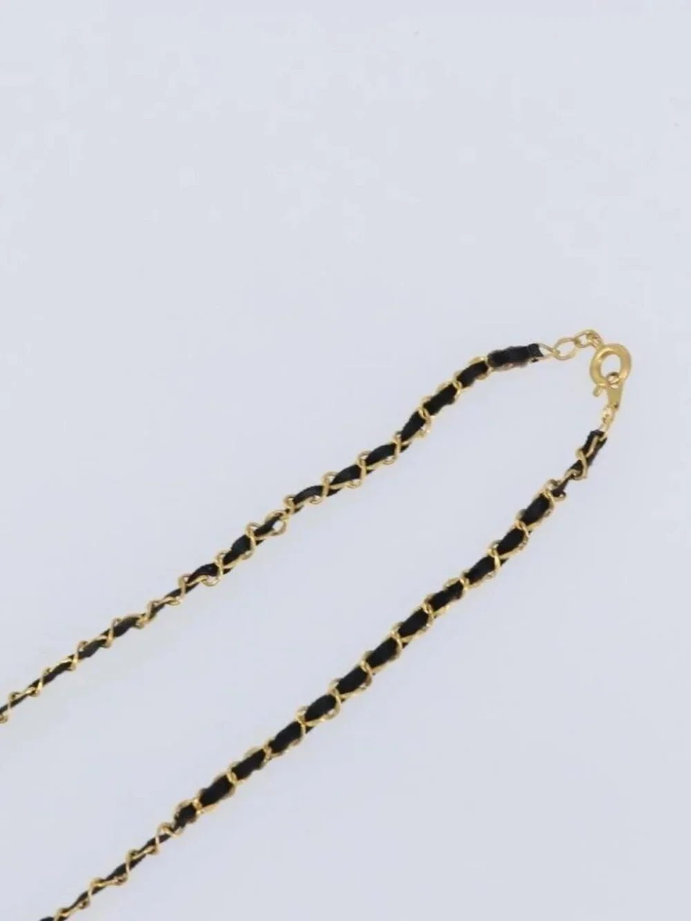 CHANEL Perfume Necklace metal Gold CC Auth mr1750